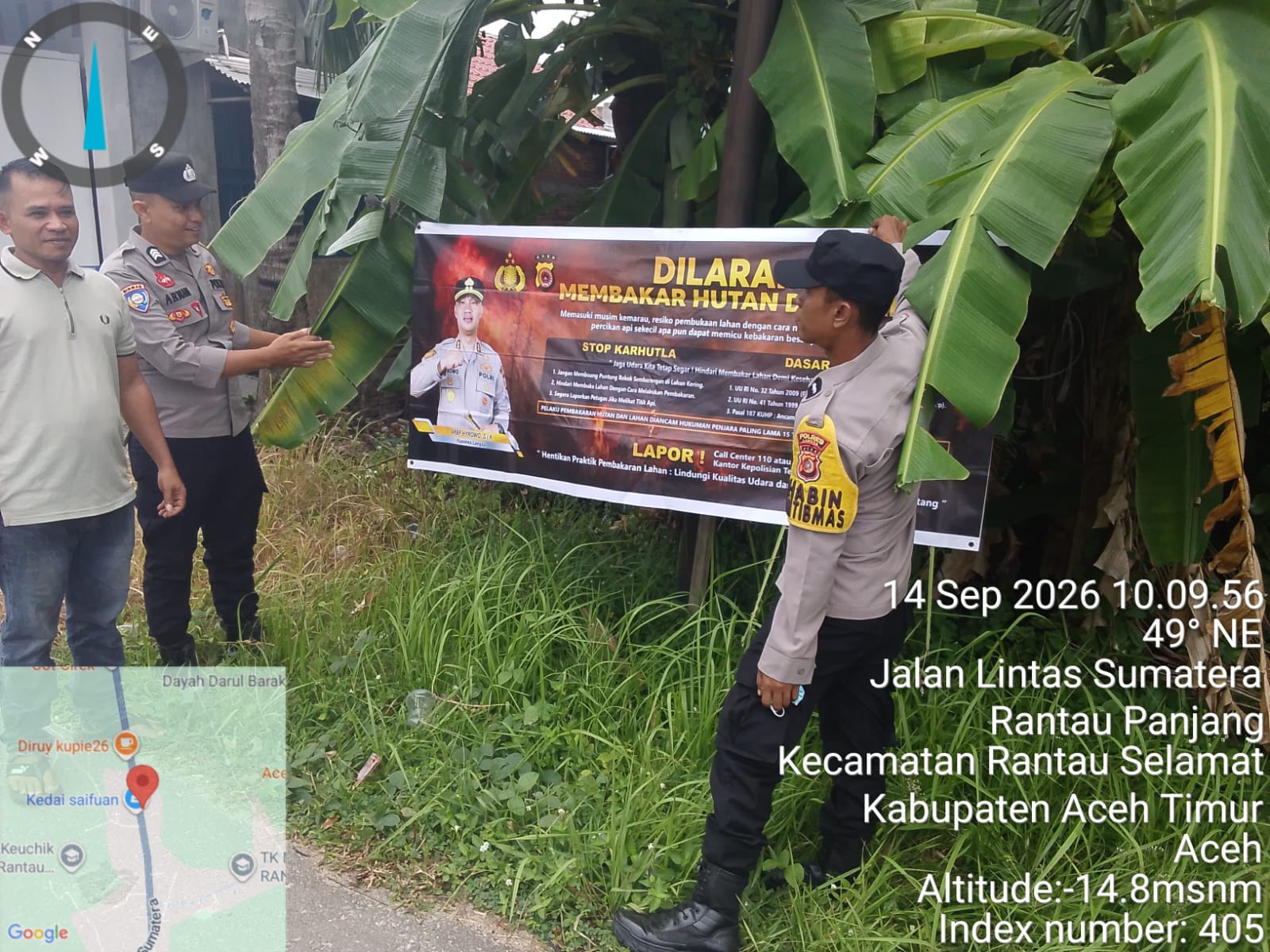 Polsek Rantau Selamat Tingkatkan Patroli Karhutla, Cegah Kebakaran Hutan Dan Lahan