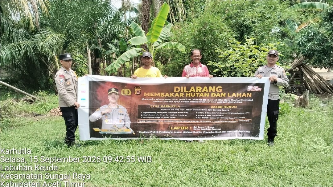 Polsek Sungai Raya Tingkatkan Patroli Karhutla, Cegah Kebakaran Hutan Dan Lahan