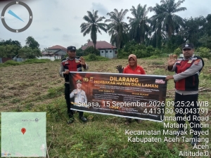 Polsek Manyak Payed Intensifkan Patroli Karhutla, Cegah Kebakaran Hutan Dan Lahan