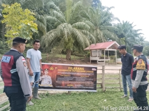 Polsek Rantau Selamat Intensifkan Patroli Karhutla, Cegah Kebakaran Hutan Dan Lahan