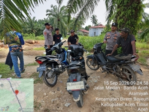 Polsek Birem Bayeun Intensifkan Patroli, Cegah Gangguan Kamtibmas