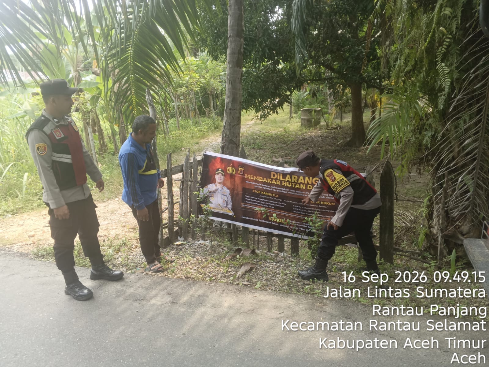 Polsek Rantau Selamat Tingkatkan Patroli Karhutla, Cegah Kebakaran Hutan Dan Lahan