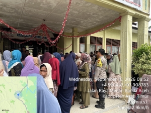 Polsek Rantau Selamat Kawal Penyaluran Bantuan Pangan, Pastikan Berjalan Aman Dan Tepat Sasaran