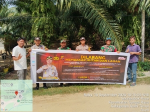 Polsek Sungai Raya Bersama TNI Gelar Patroli Karhutla, Cegah Kebakaran Hutan Dan Lahan