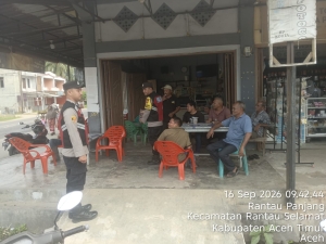 Polsek Rantau Selamat Tingkatkan Patroli Dialogis, Jaga Kamtibmas Dan Rasa Aman Warga
