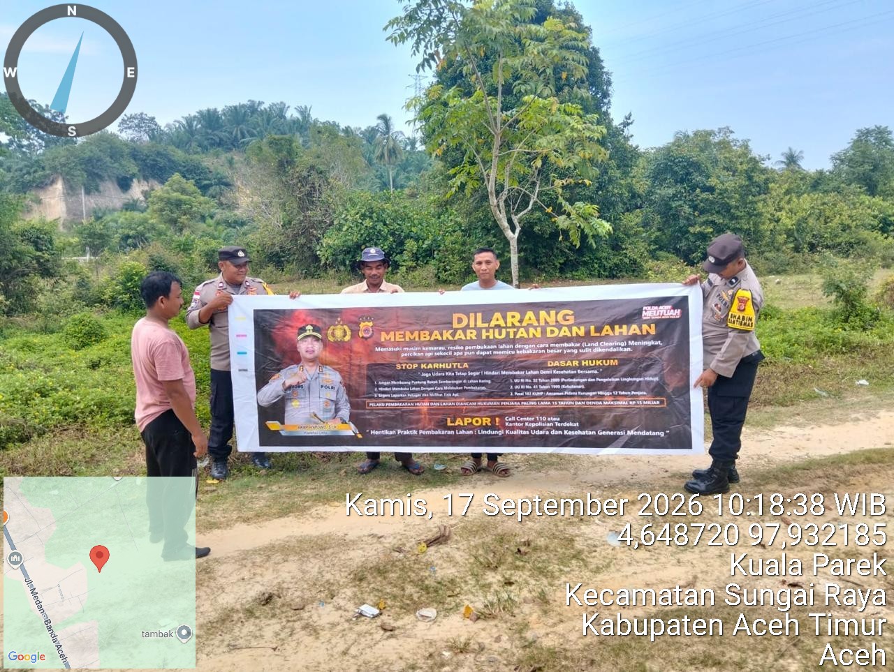 Polsek Sungai Raya Tingkatkan Patroli Karhutla, Cegah Kebakaran Sejak Dini