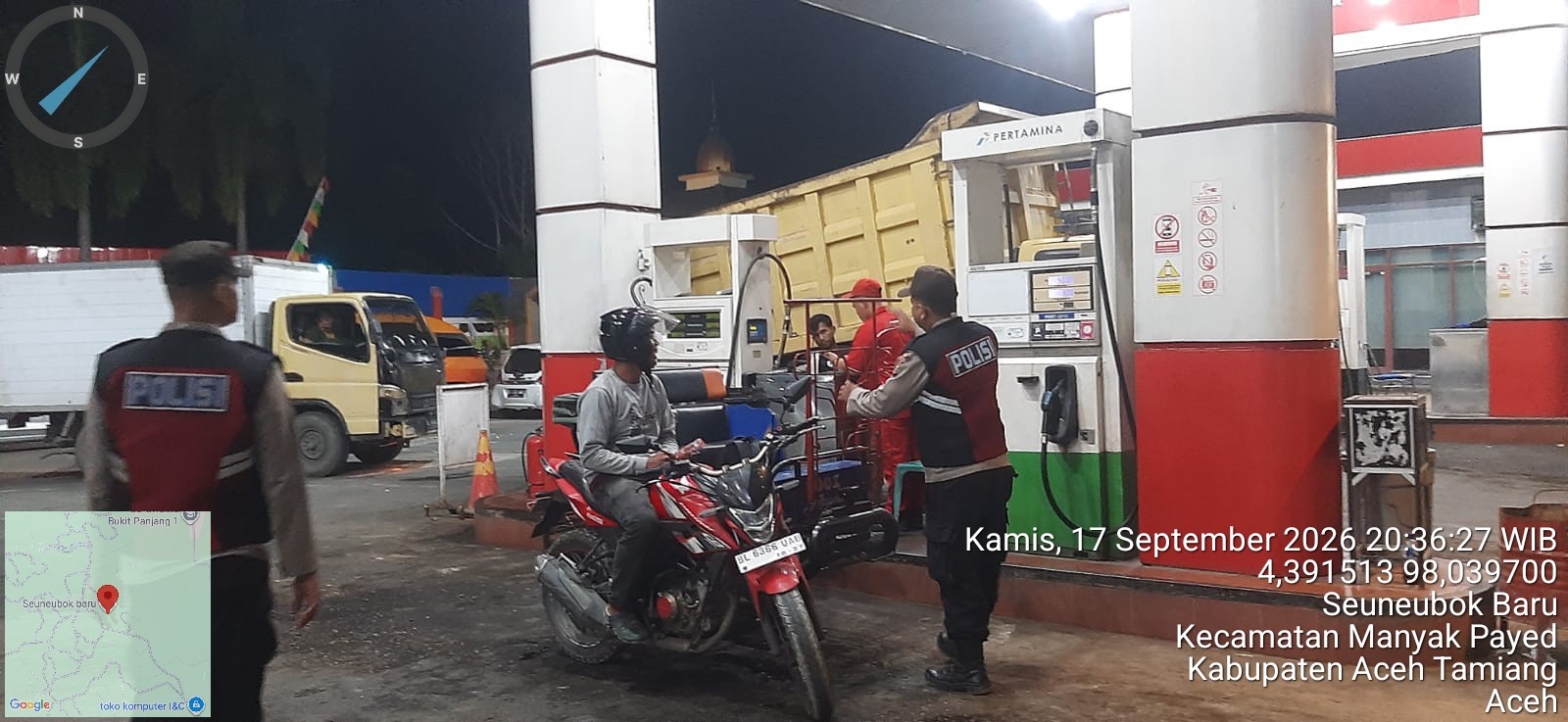 Polsek Manyak Payed Tingkatkan Patroli, Pantau Aktivitas Masyarakat Dan Cegah Guantibmas