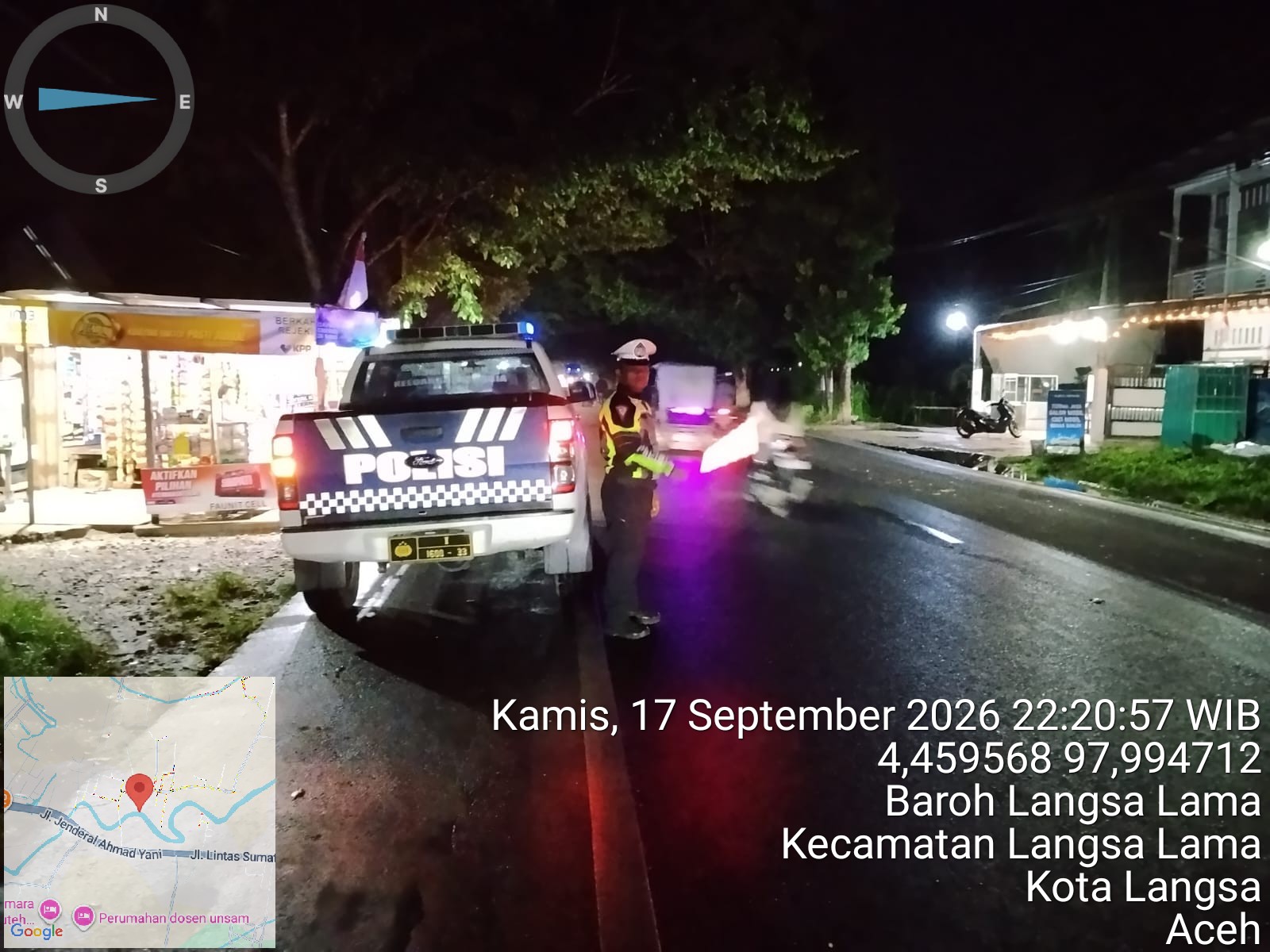 Satlantas Polres Langsa Intensifkan Blue Light Patrol Di Jalur Rawan Kecelakaan