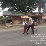 Polsek Rantau Selamat Perkuat Strong Point Pagi, Jaga Kelancaran Lalu Lintas