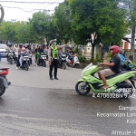 Satlantas Polres Langsa Perkuat Strong Point, Kawal Kelancaran Lalu Lintas Di Jalan Ahmad Yani