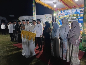 Polsek Rantau Selamat Monitor Pembukaan MTQ, Perkuat Sinergi Jaga Kamtibmas