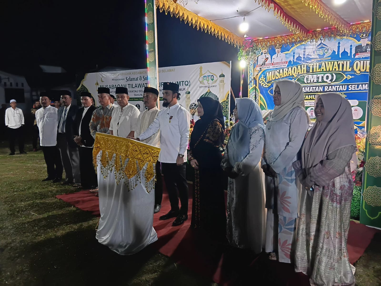 Polsek Rantau Selamat Monitor Pembukaan MTQ, Perkuat Sinergi Jaga Kamtibmas