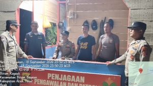 Polsek Birem Bayeun Gencarkan Patroli, Cegah Gangguan Kamtibmas Dan Pencurian TBS