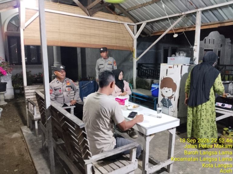 Polsek Langsa Perkuat Patroli, Cegah Premanisme Dan Gangguan Kamtibmas