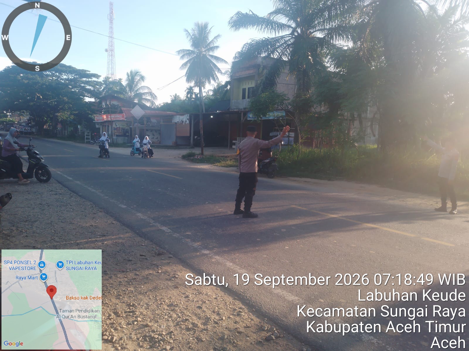 Polsek Sungai Raya Tingkatkan Pengaturan Lalu Lintas Di Sekitar Sekolah