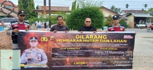 Polsek Manyak Payed Perkuat Patroli Karhutla, Pantau Wilayah Rawan Kebakaran