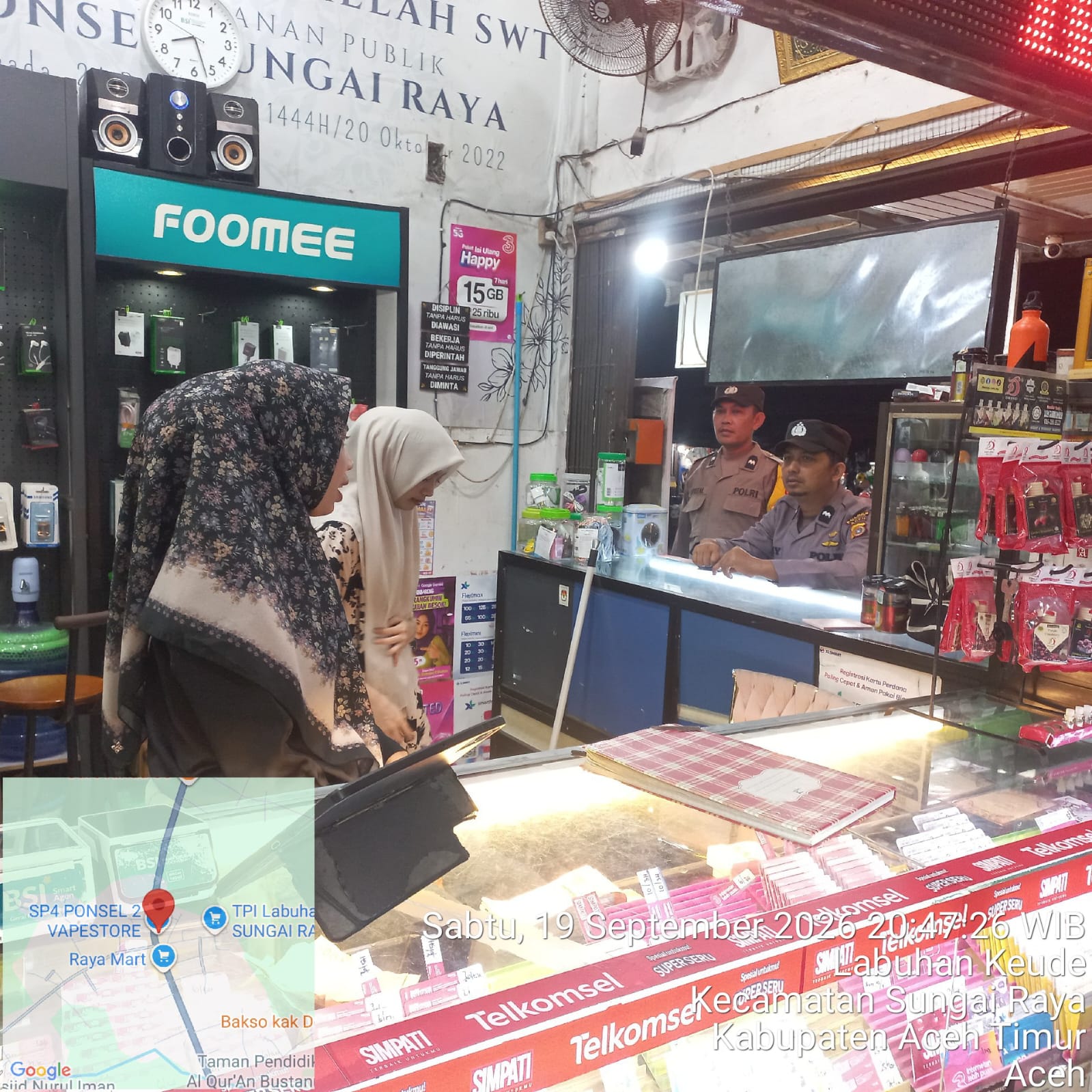 Polsek Sungai Raya Tingkatkan Patroli Harkamtibmas, Pantau Aktivitas Masyarakat