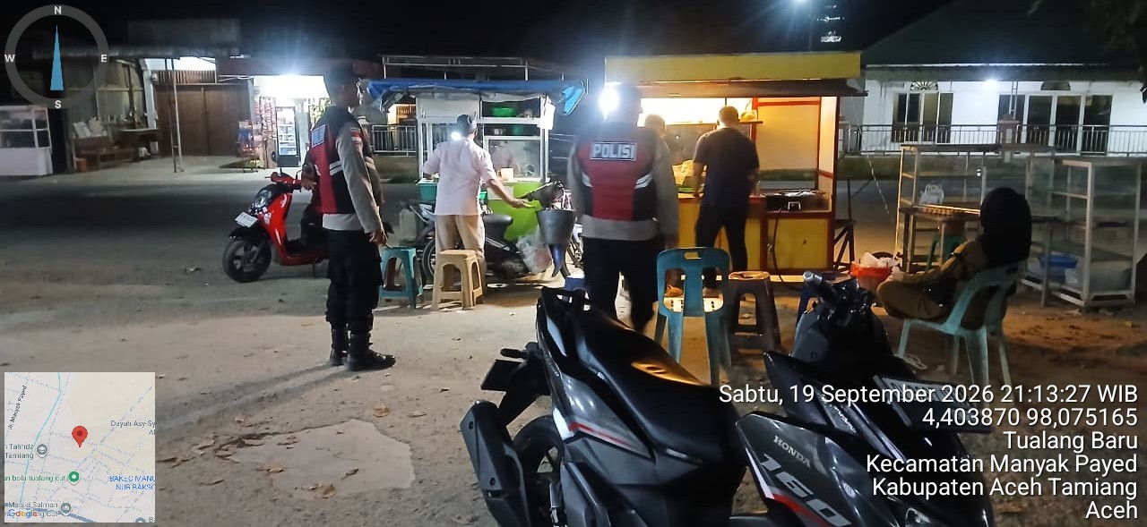 Polsek Manyak Payed Tingkatkan Patroli, Pantau Aktivitas Masyarakat Dan Cegah Guantibmas