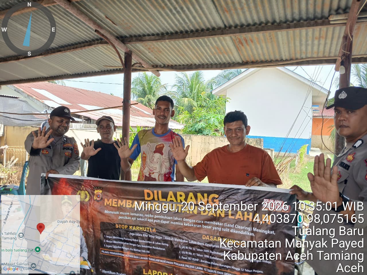 Polsek Manyak Payed Tingkatkan Patroli Karhutla, Cegah Kebakaran Hutan Dan Lahan