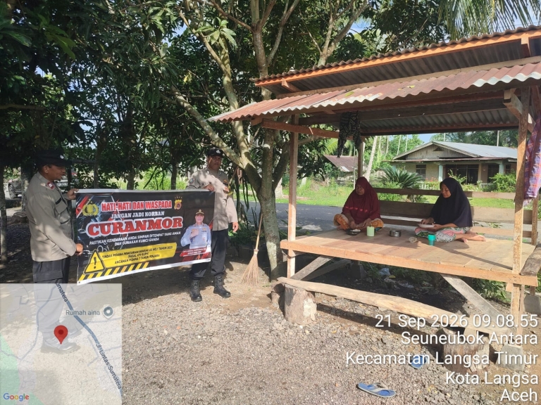 Polsek Langsa Timur Sosialisasikan Pencegahan Curanmor, Perkuat Patroli Dialogis