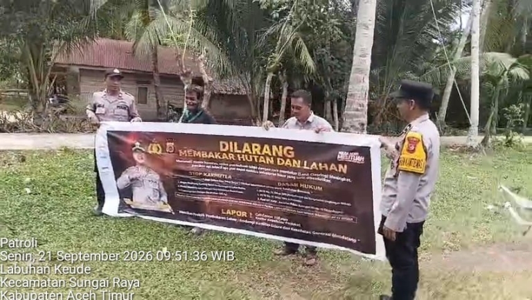 Polsek Sungai Raya Gencarkan Patroli Karhutla, Antisipasi Kebakaran Hutan Dan Lahan