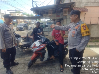 Polsek Langsa Perkuat Patroli, Antisipasi Premanisme Dan Gangguan Kamtibmas
