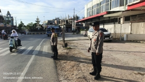 Polsek Langsa Perkuat Pengaturan Lalu Lintas, Tingkatkan Pelayanan Kepada Masyarakat