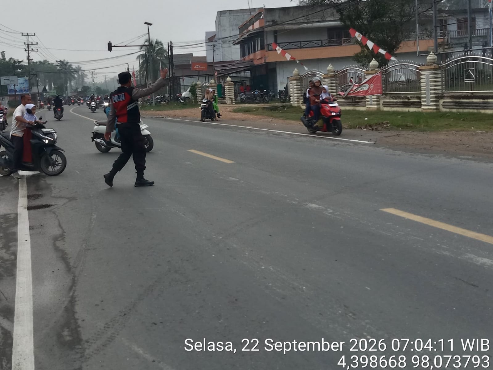 Polsek Manyak Payed Hadir Di Lingkungan Sekolah, Perkuat Pengaturan Lalu Lintas