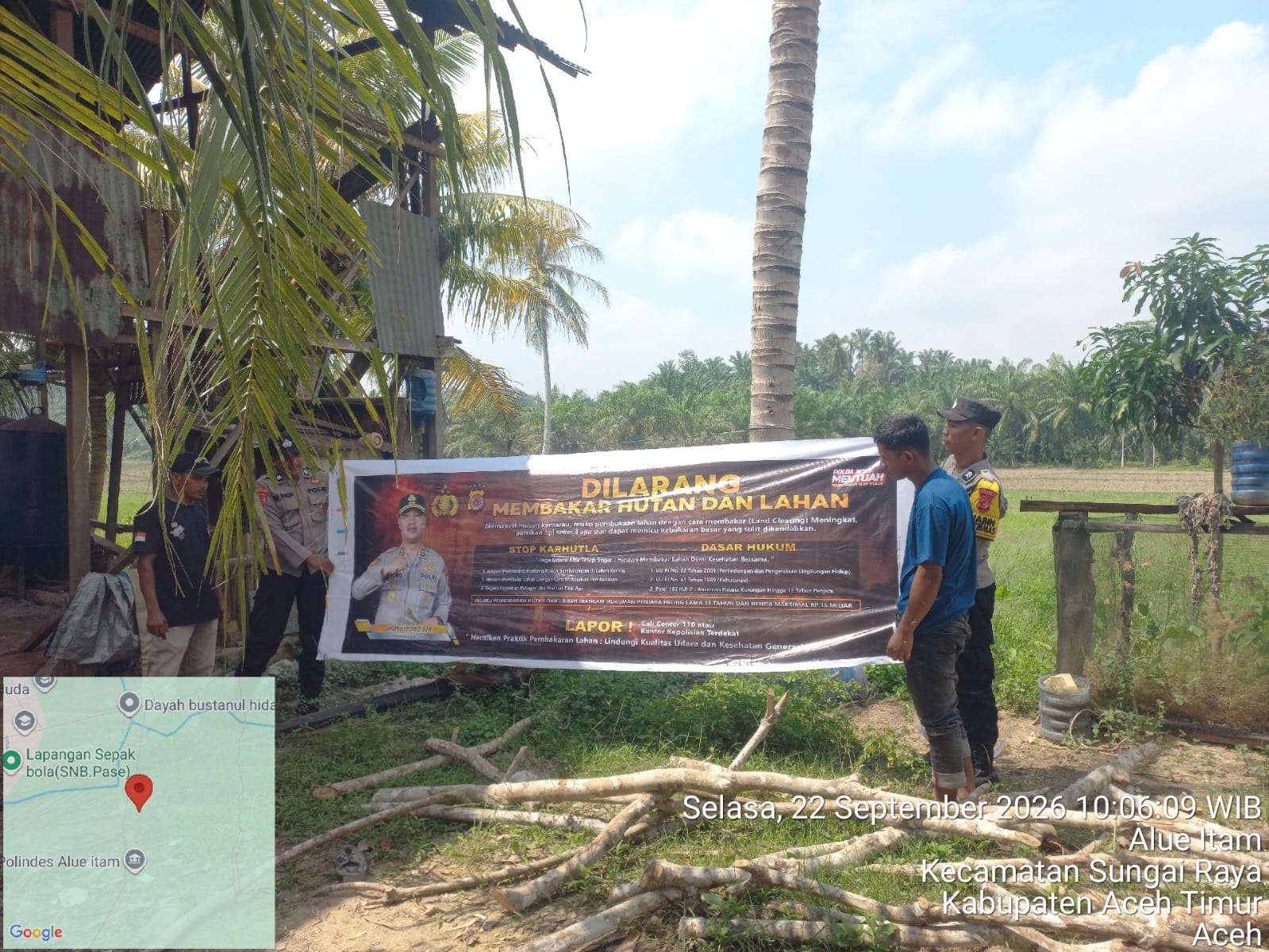 Polsek Sungai Raya Gencarkan Patroli Karhutla, Cegah Kebakaran Sejak Dini
