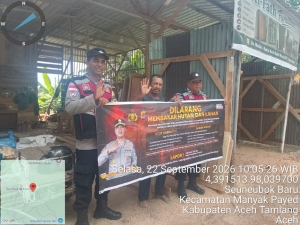 Polsek Manyak Payed Intensifkan Patroli Karhutla, Cegah Kebakaran Hutan Dan Lahan Sejak Dini