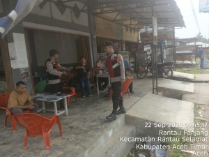Polsek Rantau Selamat Perkuat Patroli Dialogis, Cegah Gangguan Kamtibmas Di Tengah Masyarakat