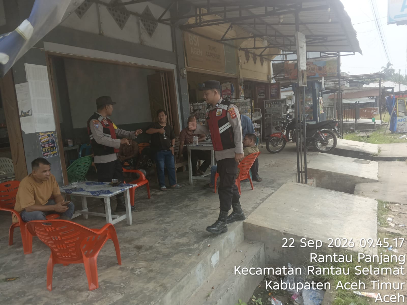Polsek Rantau Selamat Perkuat Patroli Dialogis, Cegah Gangguan Kamtibmas Di Tengah Masyarakat