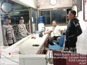 Polsek Langsa Perkuat Patroli, Antisipasi Premanisme Dan Gangguan Kamtibmas