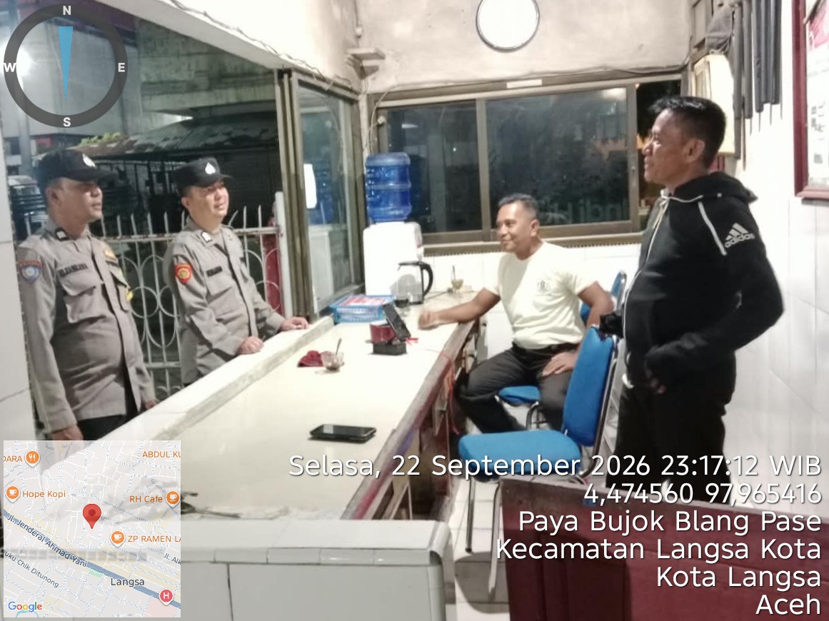 Polsek Langsa Perkuat Patroli, Antisipasi Premanisme Dan Gangguan Kamtibmas