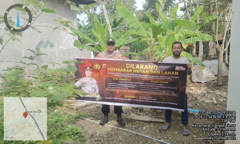 Polsek Langsa Timur Perkuat Patroli Karhutla, Cegah Kebakaran Sejak Dini