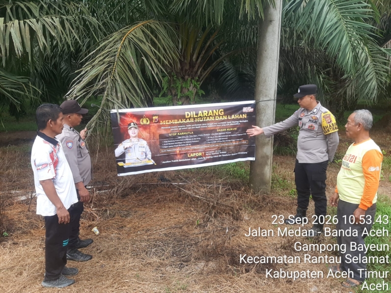 Polsek Rantau Selamat Perkuat Patroli Karhutla, Cegah Kebakaran Sejak Dini