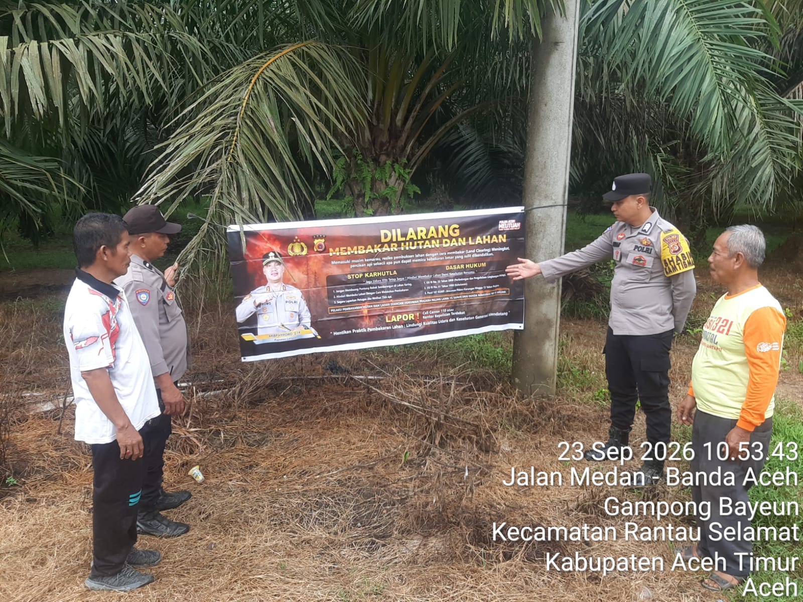 Polsek Rantau Selamat Perkuat Patroli Karhutla, Cegah Kebakaran Sejak Dini