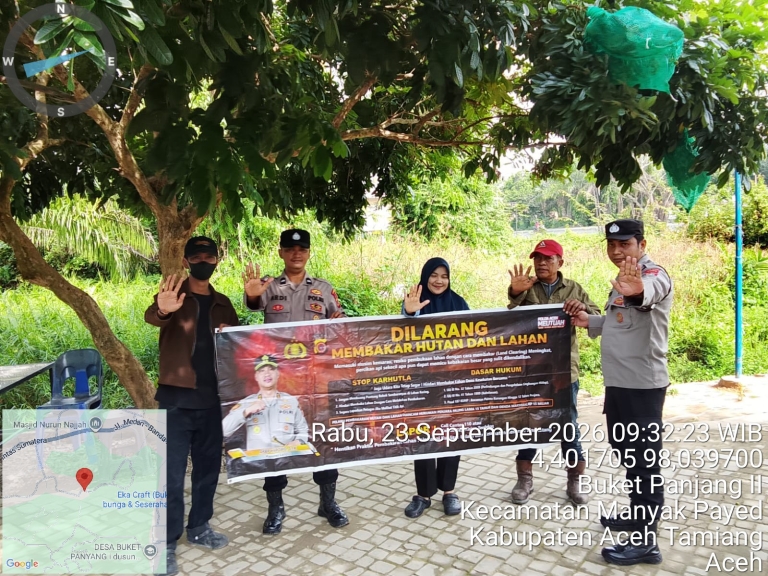 Polsek Manyak Payed Intensifkan Patroli Karhutla, Pantau Wilayah Rawan Kebakaran