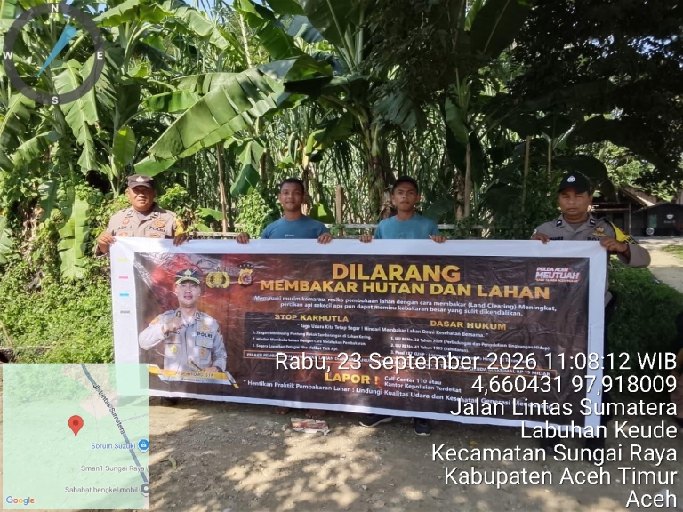 Polsek Sungai Raya Perkuat Patroli Karhutla, Cegah Kebakaran Hutan Dan Lahan