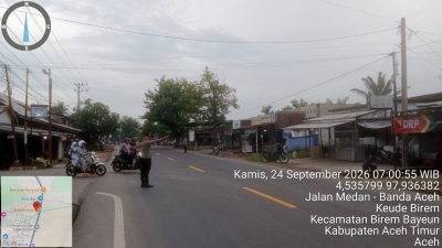 Polsek Birem Bayeun Perkuat Pengaturan Lalu Lintas, Wujudkan Kamtibcarlantas