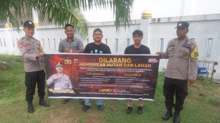 Polsek Langsa Barat Perkuat Sosialisasi Karhutla, Ajak Warga Cegah Kebakaran Hutan Dan Lahan