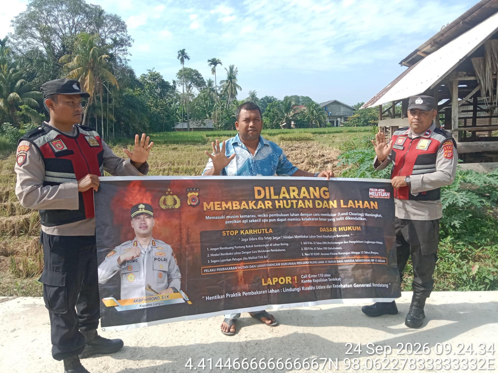 Polsek Manyak Payed Tingkatkan Patroli Karhutla, Cegah Kebakaran Sejak Dini