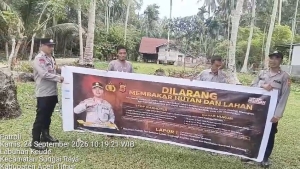 Polsek Sungai Raya Tingkatkan Patroli Karhutla, Cegah Kebakaran Sejak Dini