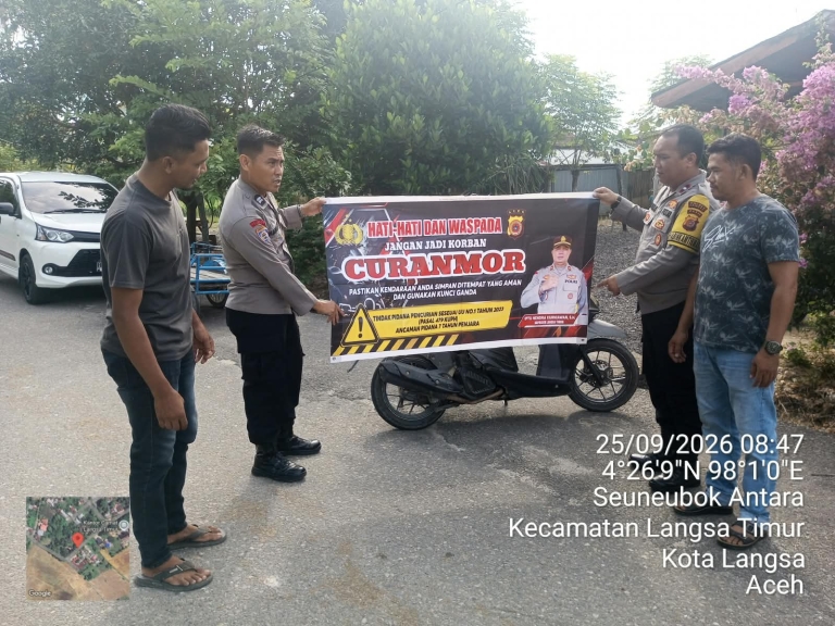 Polsek Langsa Timur Perkuat Patroli Dialogis, Cegah Curanmor Dan Gangguan Kamtibmas