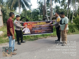 Polsek Langsa Timur Perkuat Patroli Karhutla, Cegah Kebakaran Sejak Dini