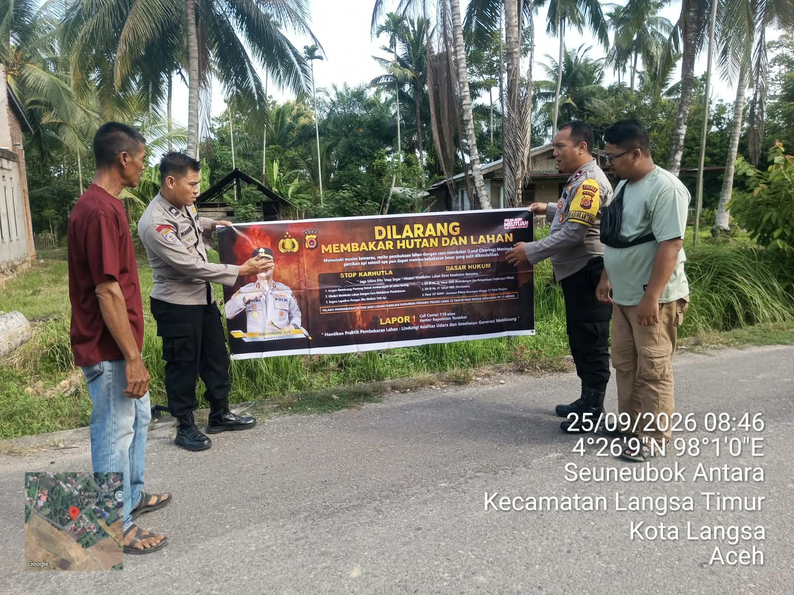 Polsek Langsa Timur Perkuat Patroli Karhutla, Cegah Kebakaran Sejak Dini