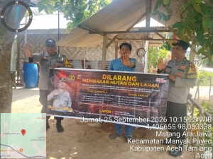 Polsek Manyak Payed Intensifkan Patroli Karhutla, Pantau Wilayah Rawan Kebakaran