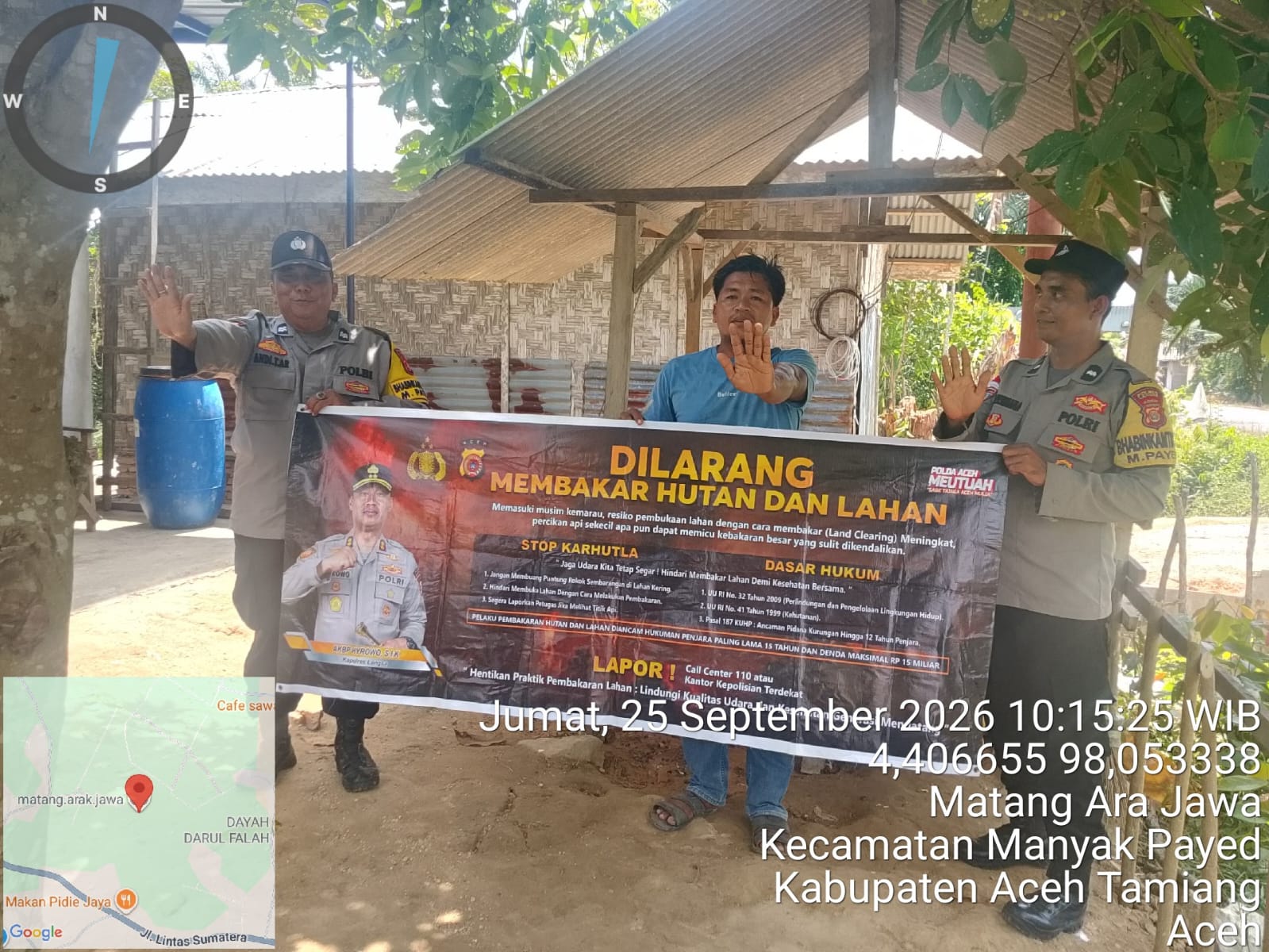 Polsek Manyak Payed Intensifkan Patroli Karhutla, Pantau Wilayah Rawan Kebakaran
