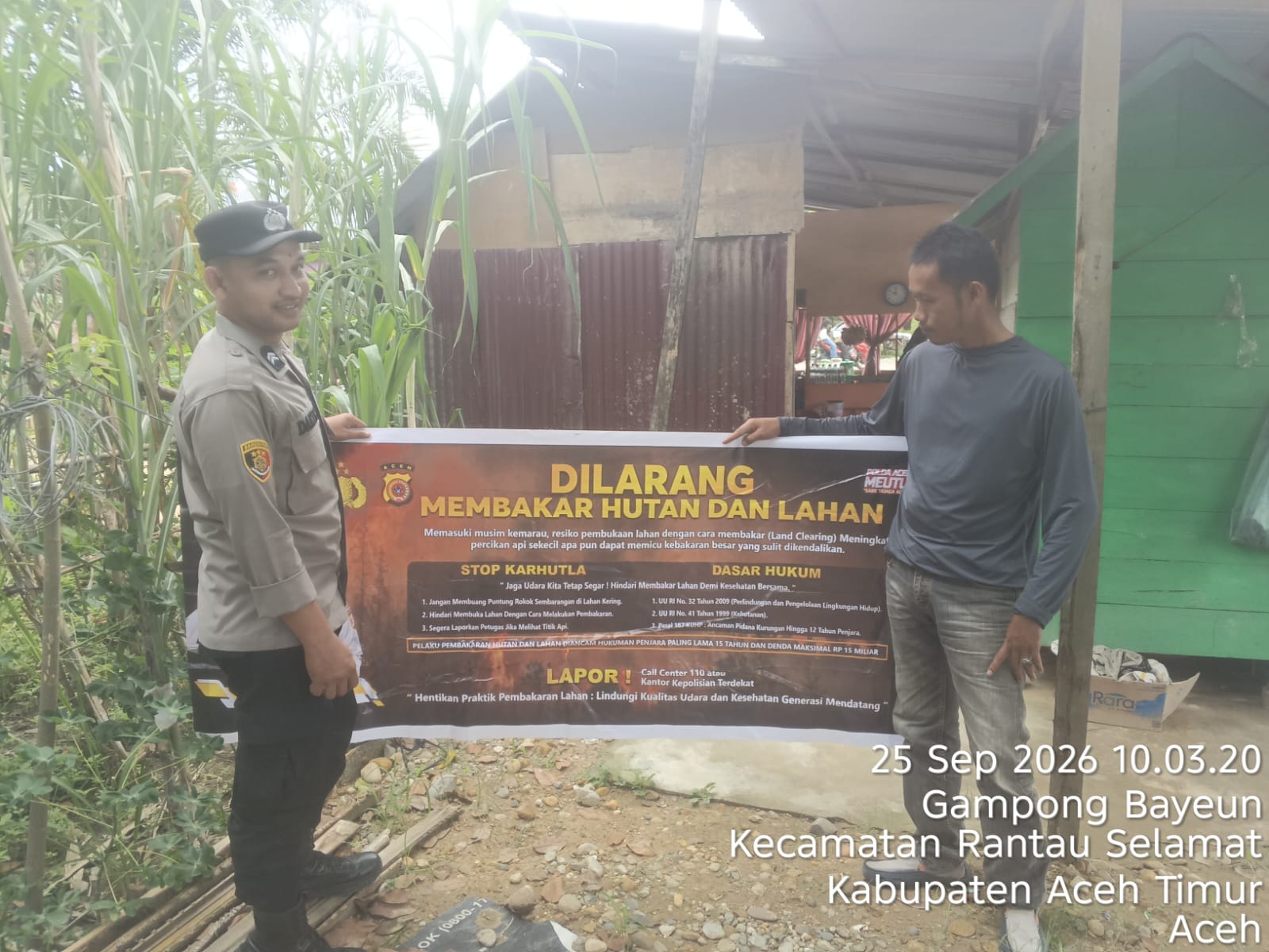 Polsek Rantau Selamat Perkuat Patroli Karhutla, Cegah Kebakaran Sejak Dini