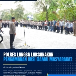 Polres Langsa Amankan Aksi Damai Masyarakat Di Pendopo Wali Kota